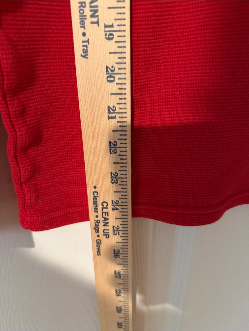 Ralph Lauren Red Long Sleeve Crewneck Thermal Waffle Knit Sleepshirt - Picture 7 of 8